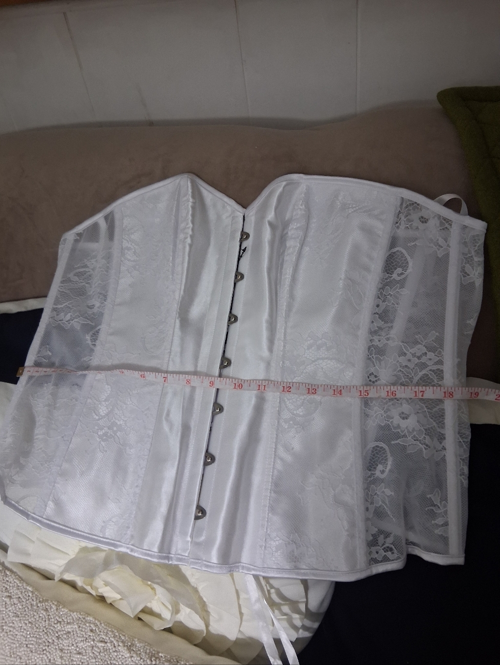 Nwt Adore Me White Lace Strapless Bustier
